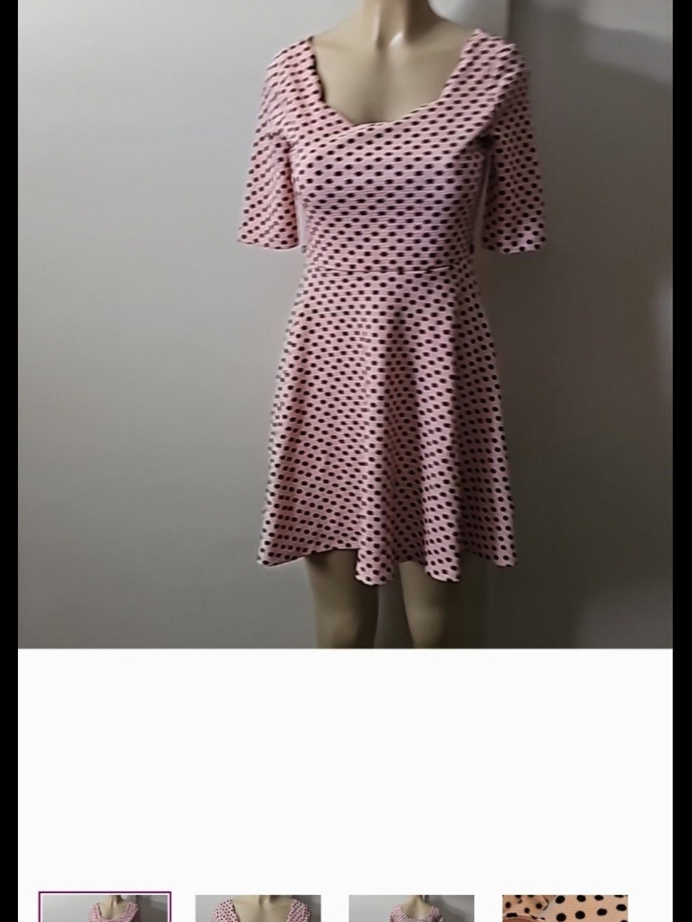 City Triangles Pink Polka Dot Skater Dress